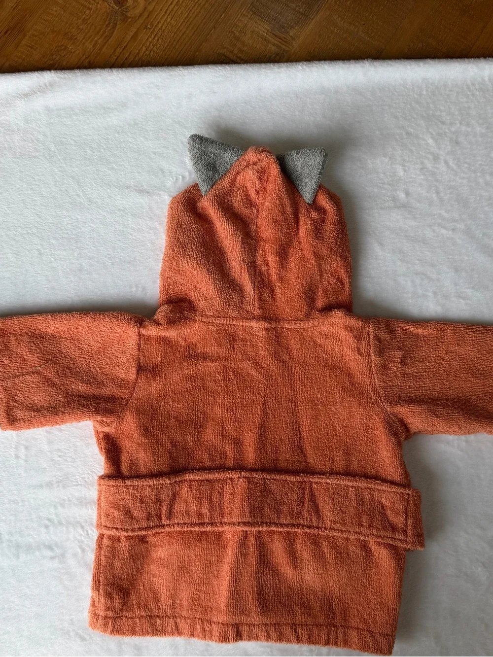Baby Aspen Fox Hooded Kids Bath Robe - Orange Size 0-9 months